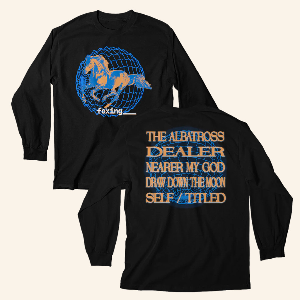 Foxing The Band Merch Horse Sphere Long Sleeve Shirt Music Lover Gifts For Him