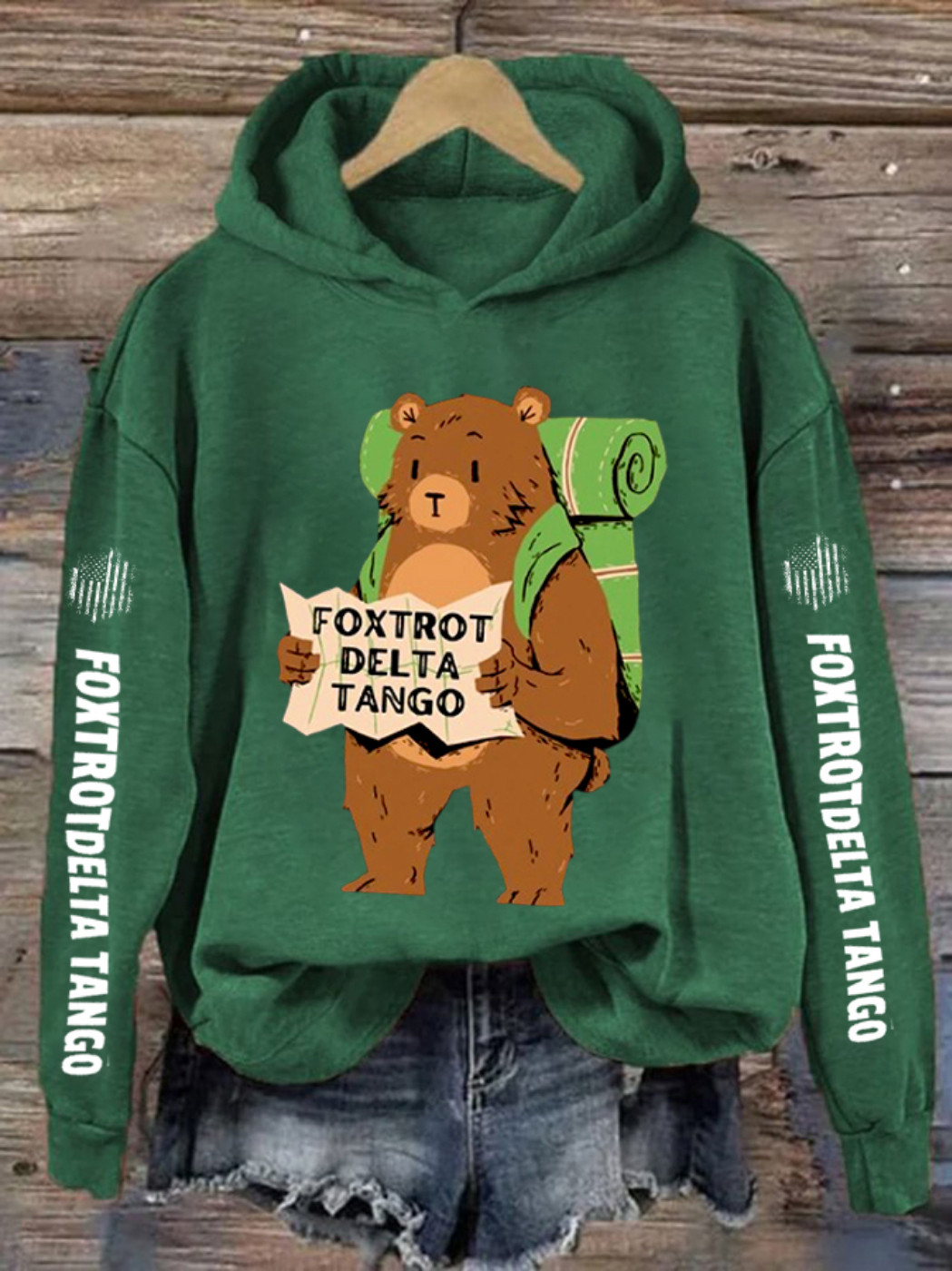 Foxtrot Delta Tango Resist Bear Hoodie Political Hoodie Gifts For Democratic