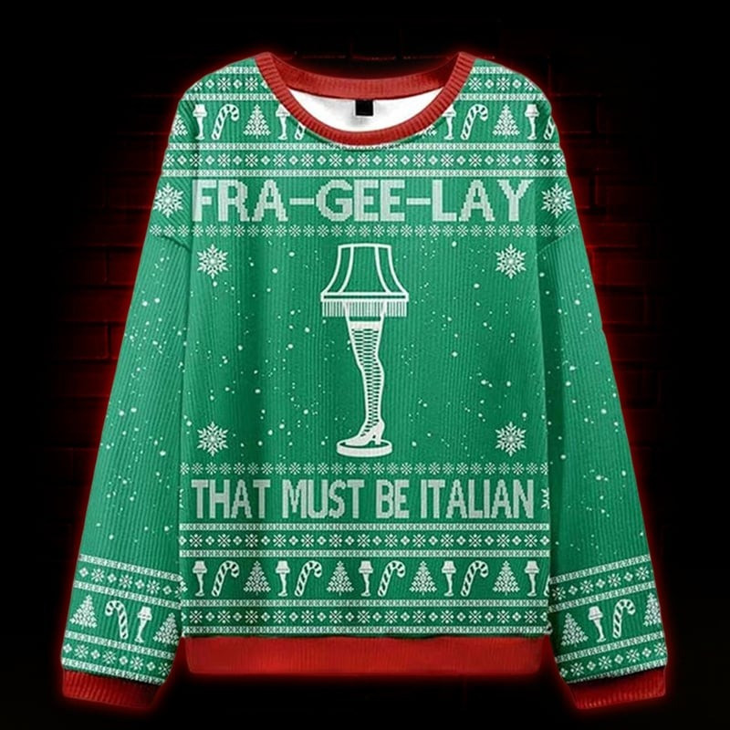 Fra Gee Lay Ugly Christmas Sweater Funny Quotes Apparel Xmas Holiday Gifts For Italian