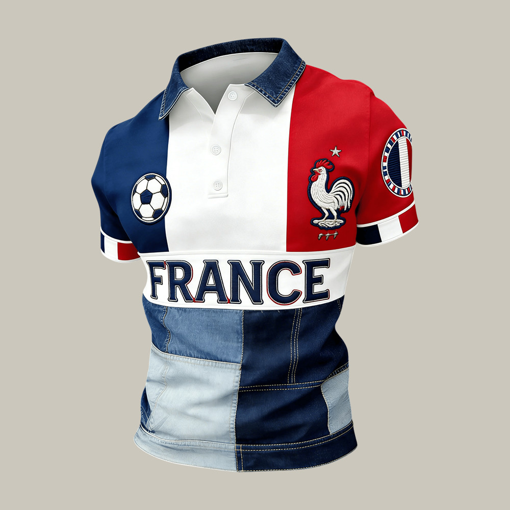France 2026 FIFA World Cup Rooster Polo Shirt Game Day Shirt Soccer Lover Gift Idea