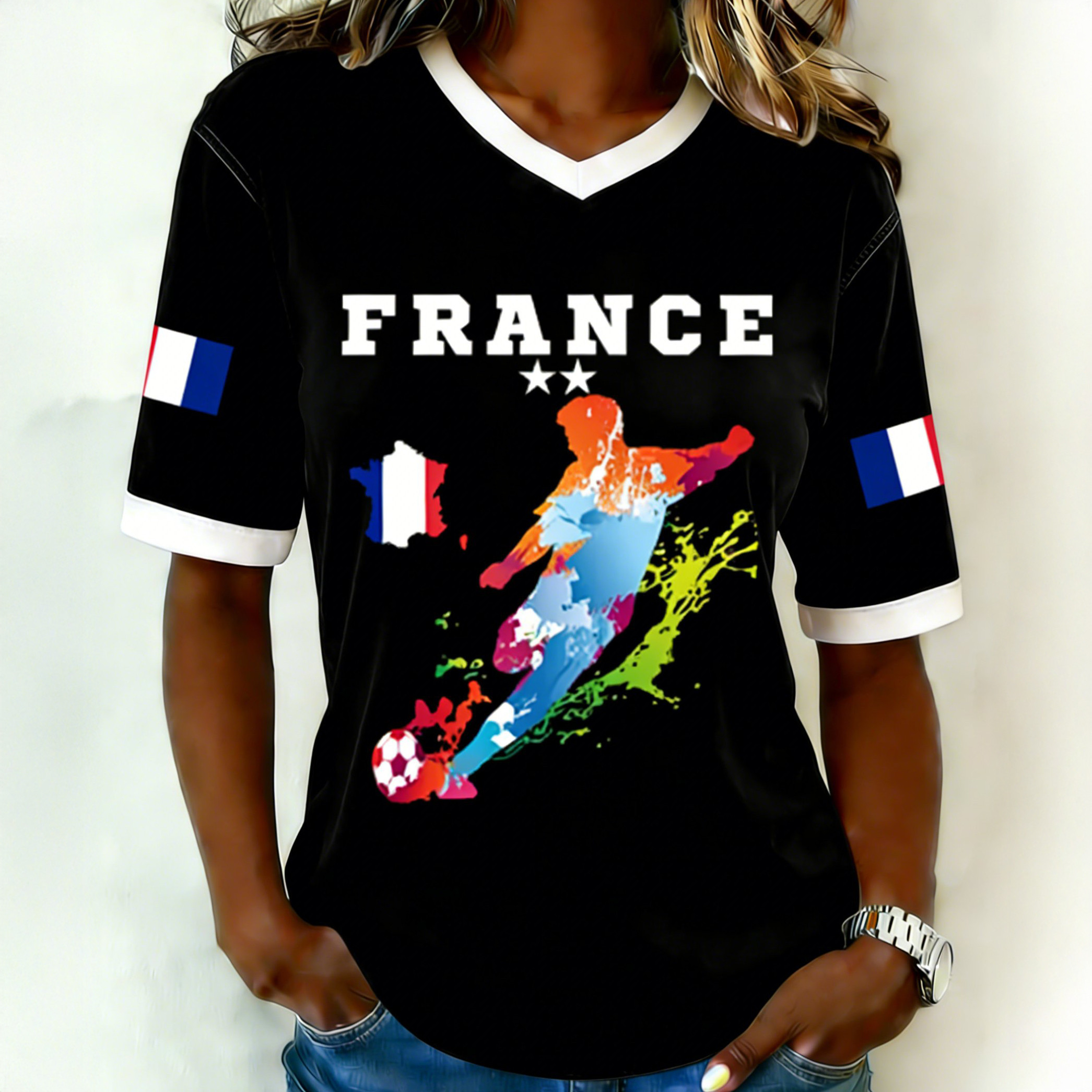 France FIFA Club World Cup Bracket V-Neck Shirt Soccer Fan Merch Present For Huge Fans