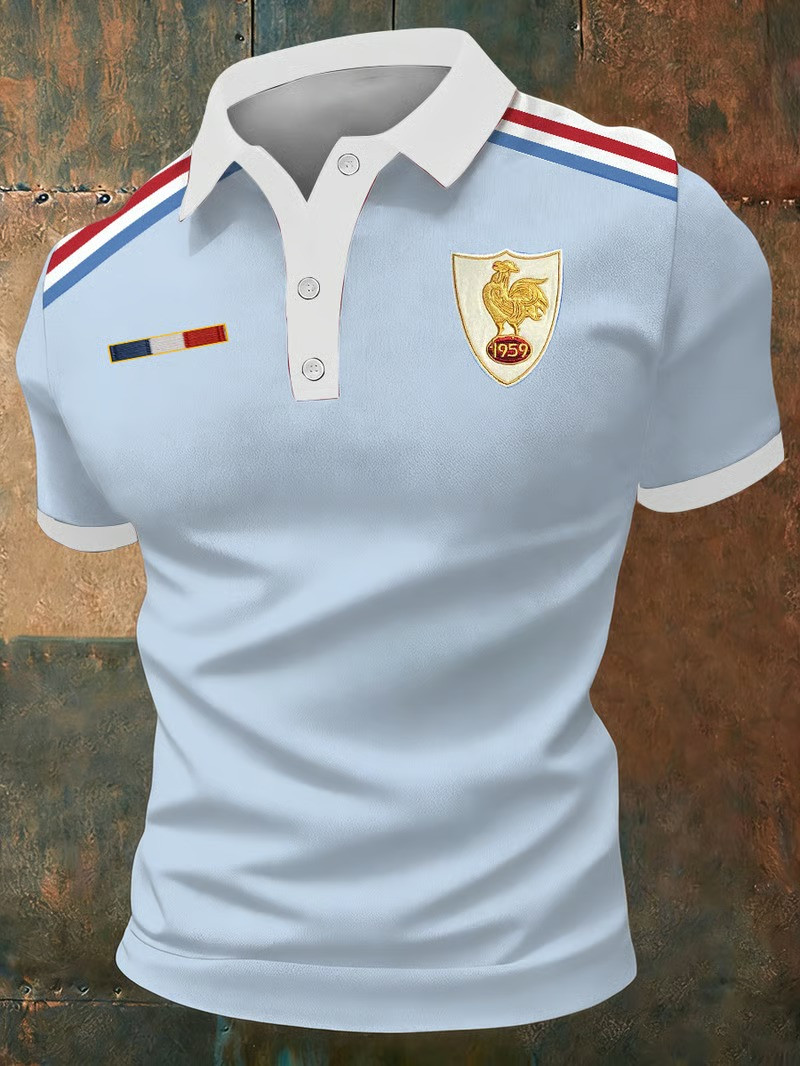 France Rugby 1959 Rooster Crest Polo Shirt Les Bleus Fan Gear Trending Best Gift For Rugby Fans
