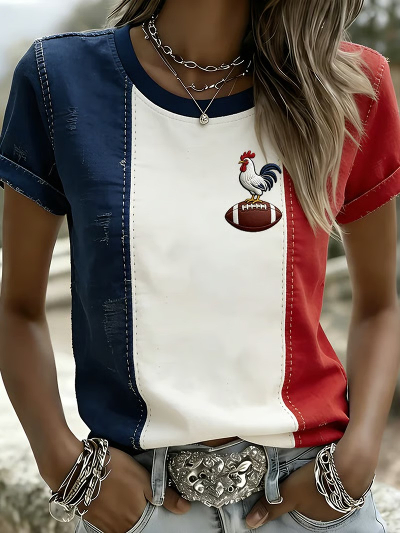 France Rugby Rooster Ball T-Shirt Fan Gear Match Day Shirt Best Gift For France Rugby Fans