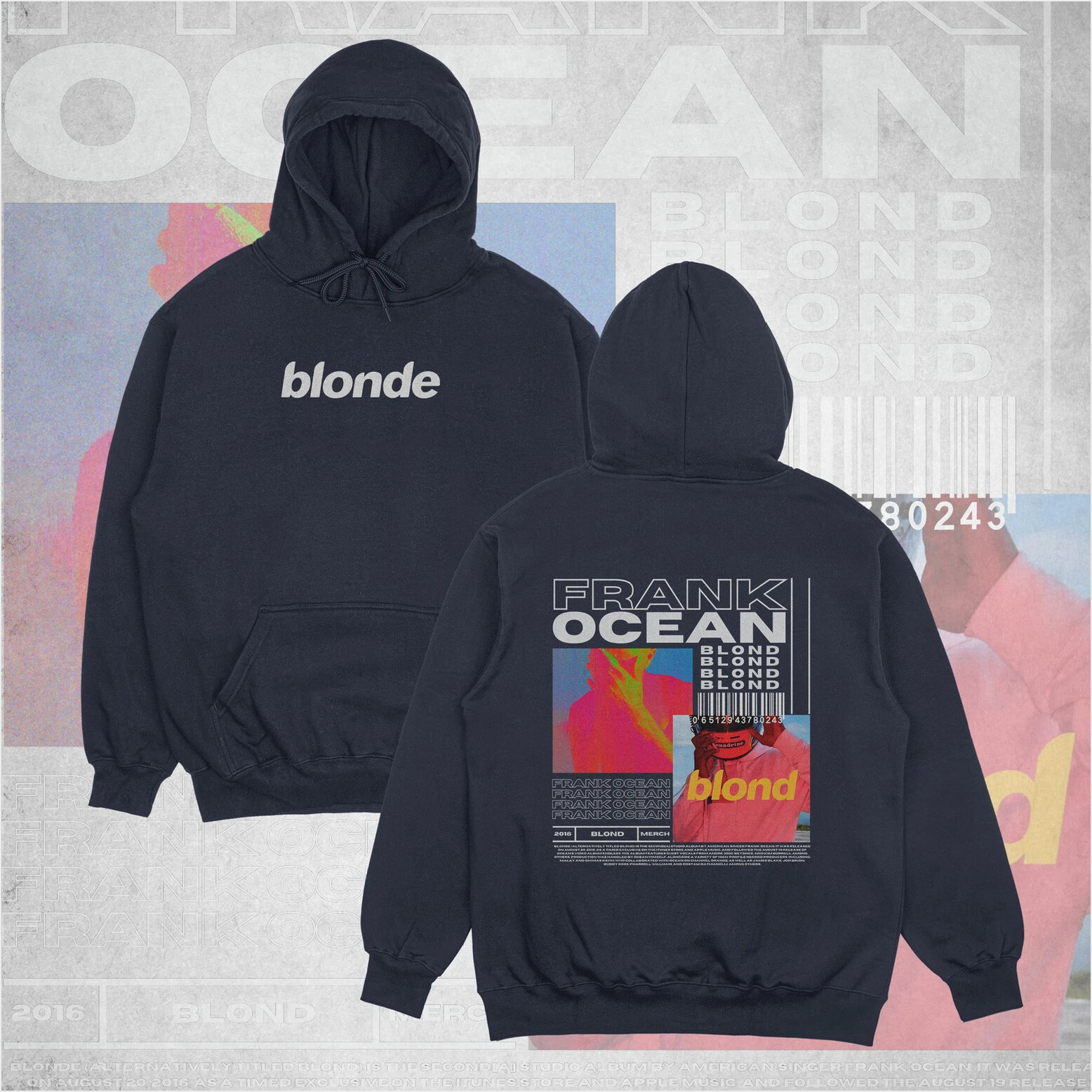 Frank Ocean Blonde Inspired Unisex Hoodie, Frank Ocean Navy Hoodie,Blonde Hoodie Gifts For Her Frank Ocean Blonde Inspired Unisex Hoodie, Frank Ocean Navy Hoodie,Blonde Hoodie Gifts For Her