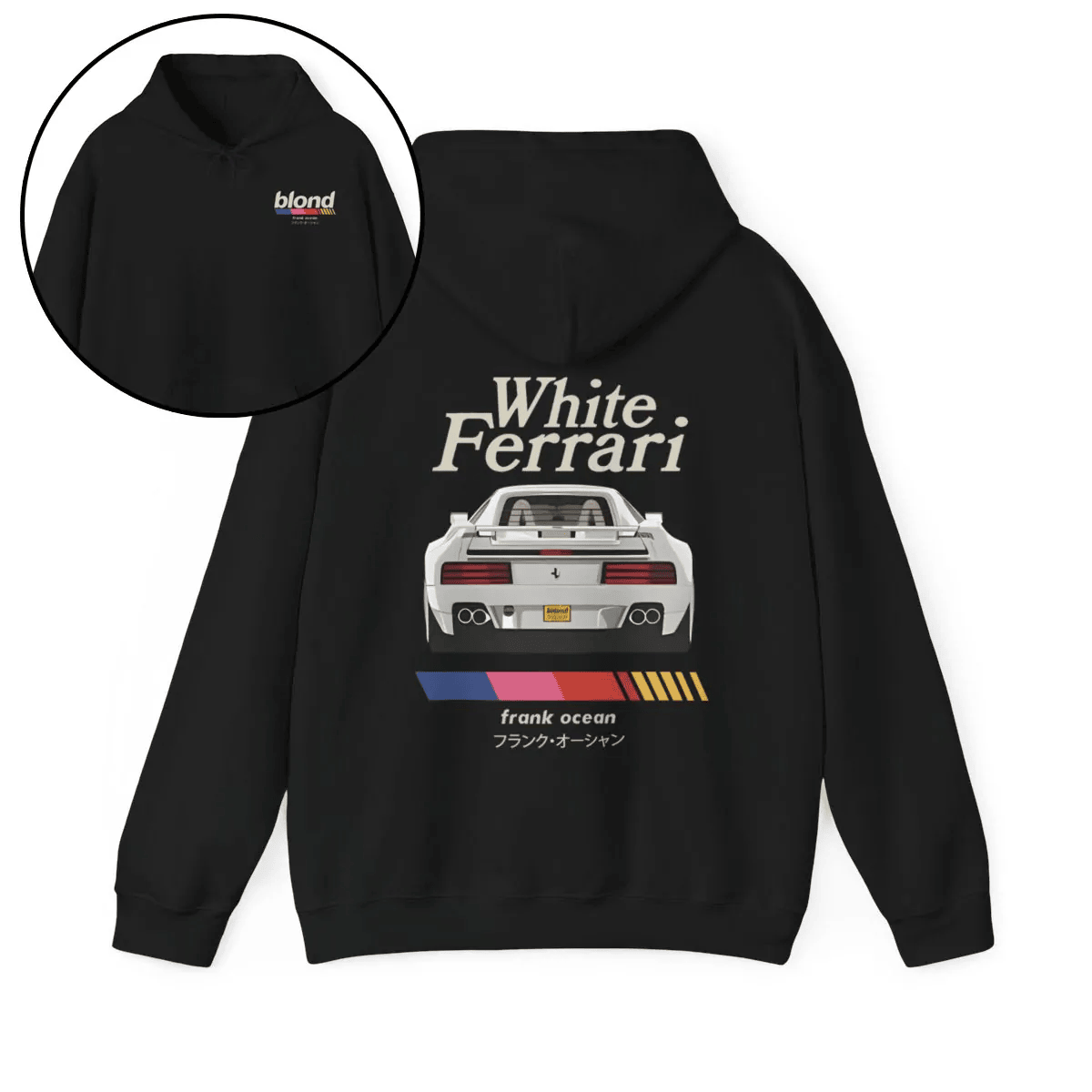 Frank Ocean Merch Blond White Ferrari Hoodie Concert Tour Merchandise Fan Apparel