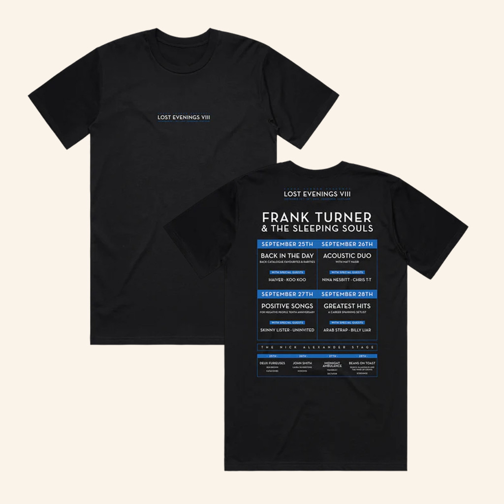 Frank Turner Merch Lost Evenings VIII T-Shirt Christmas Presents For Dad Frank Turner Merch Lost Evenings VIII T-Shirt Christmas Presents For Dad