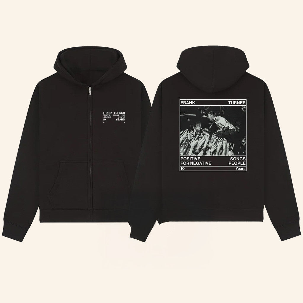 Frank Turner Merch Positive Songs For Negative People 10Th Anniversary Zip Hoodie Gifts For Fan