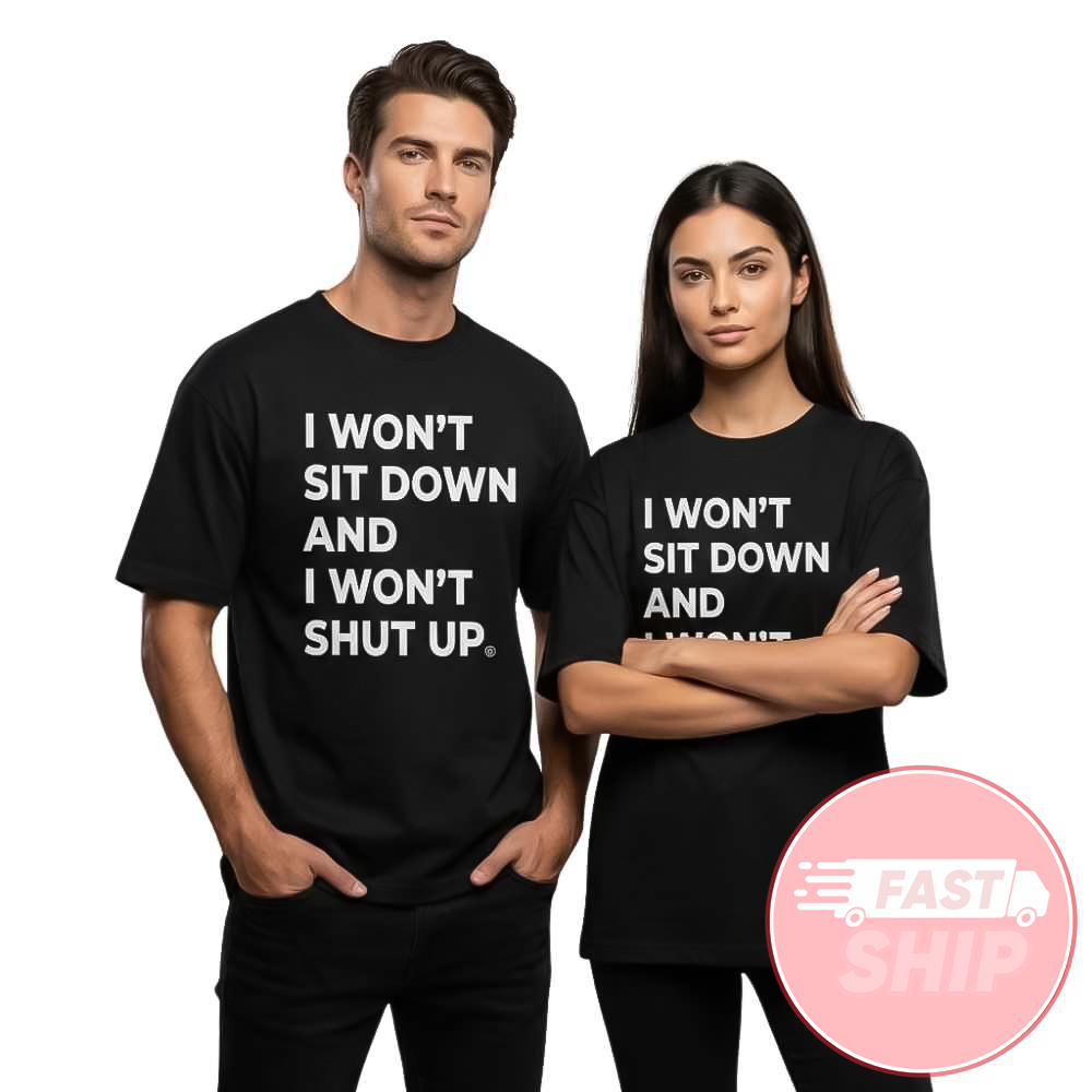 Frank Turner US Co-headlining Tour At Baltimore Nevermore Hall Feb 20 2026 I Won't Sit Down And I Won't Shut Up T-Shirt Frank Turner US Co-headlining Tour At Baltimore Nevermore Hall Feb 20 2026 I Won't Sit Down And I Won't Shut Up T-Shirt