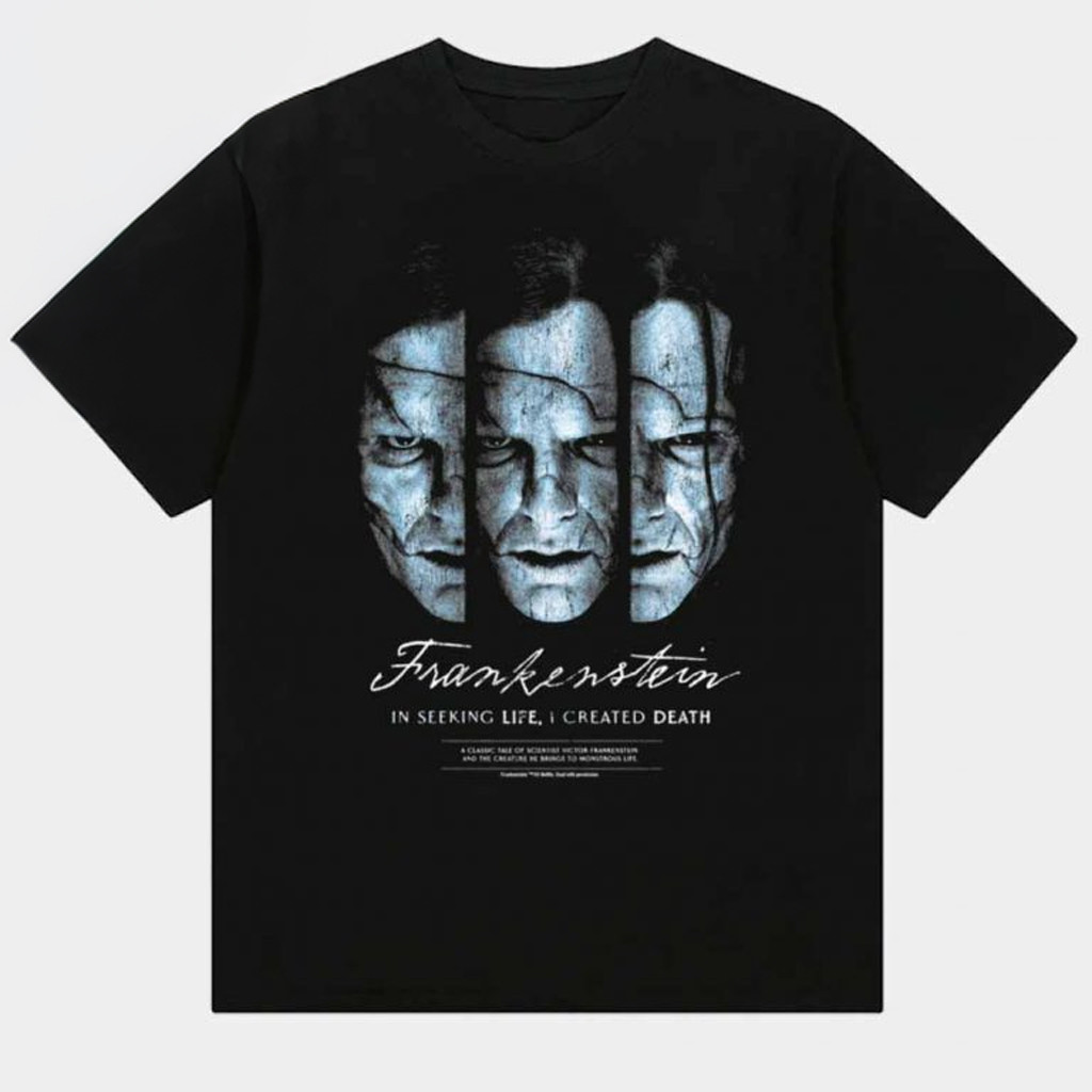 Frankenstein The Creature Netflix I Seeking Life I Created Death T-Shirt Xmas Presents For Him