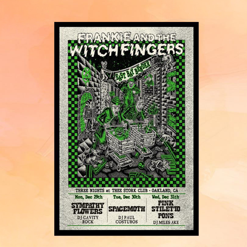 Frankie And The Witch Fingers Merch At Thee Stork Club Dec 29 31 2025 Poster Living Room Decor