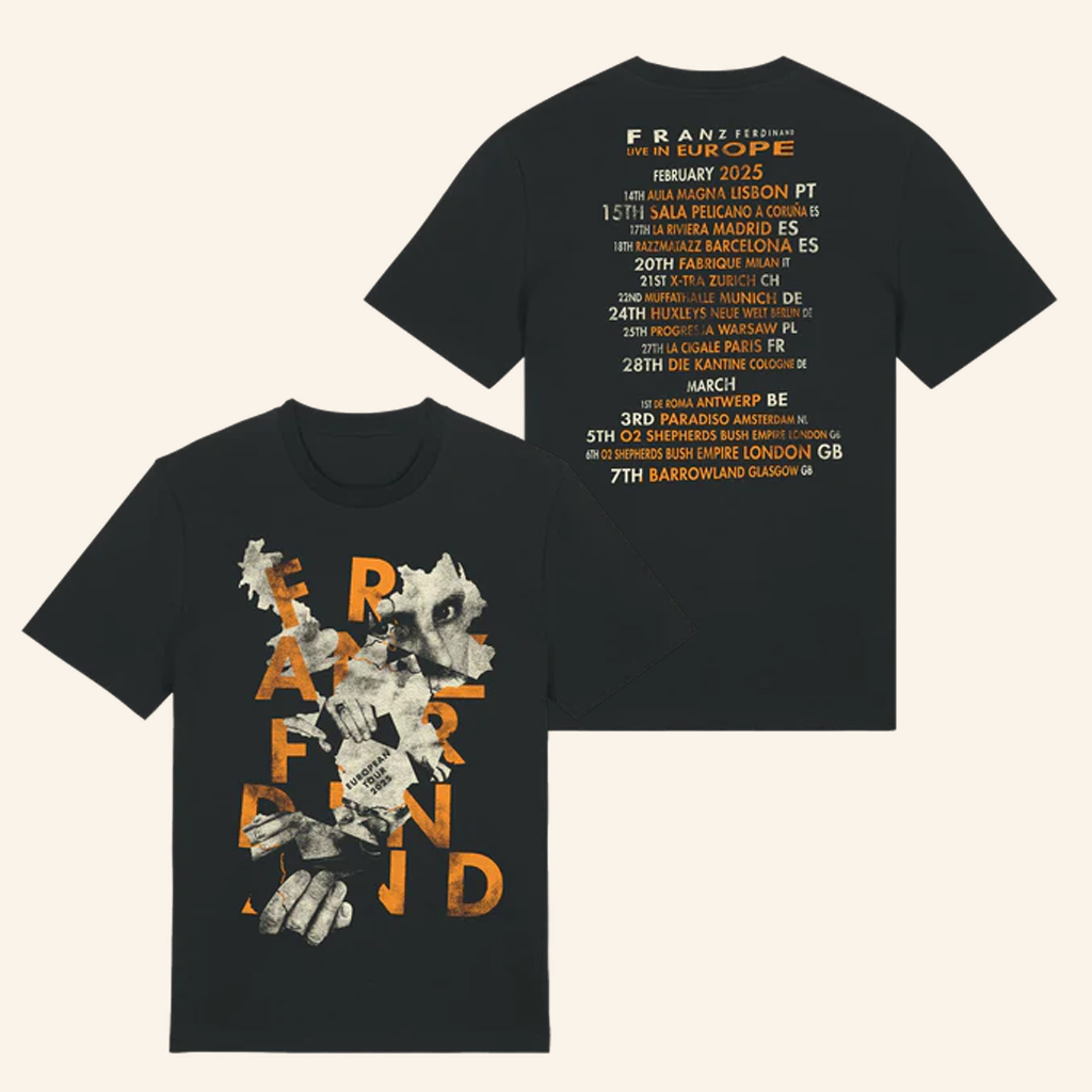 Franz Ferdinand Merch EU UK Tour T-Shirt Christmas Present Ideas For Him