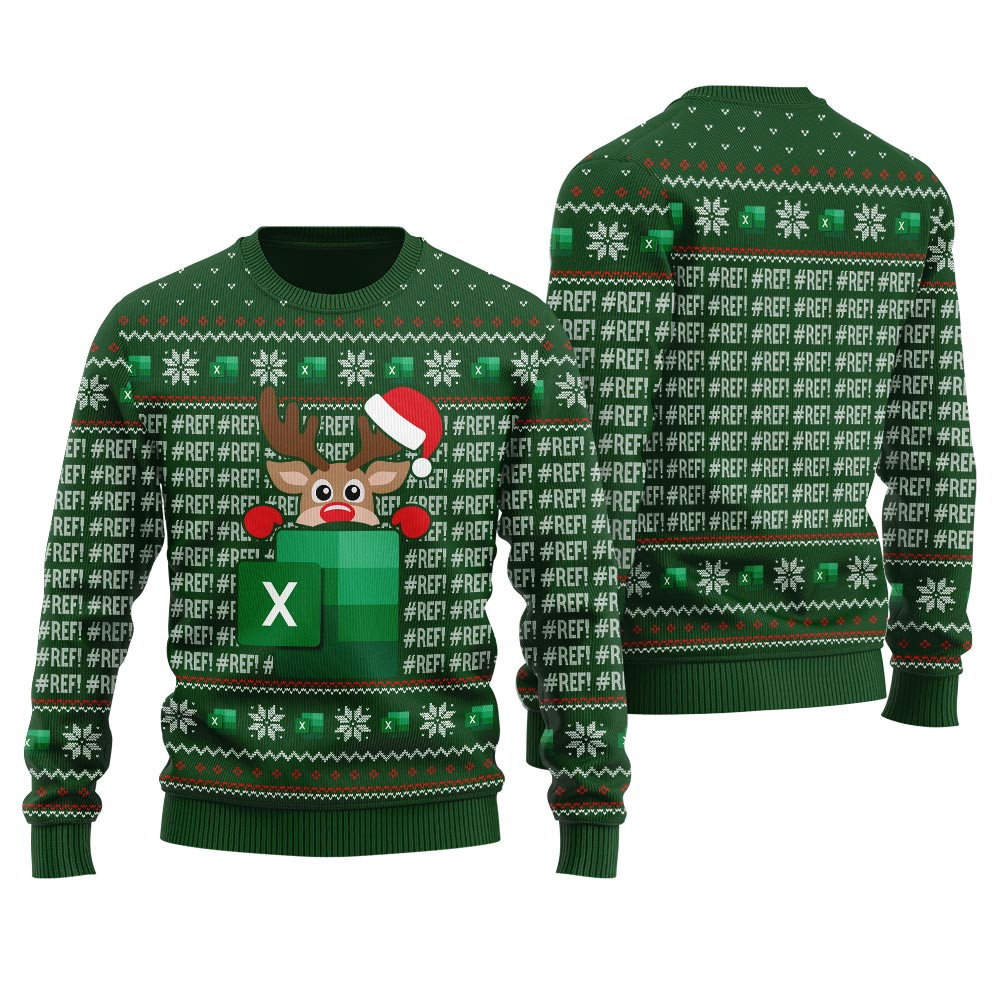 Freak In The Excel Sheets Reindeer Ugly Christmas Sweater Trendy Winter Sweatshirt for Cozy Moments
