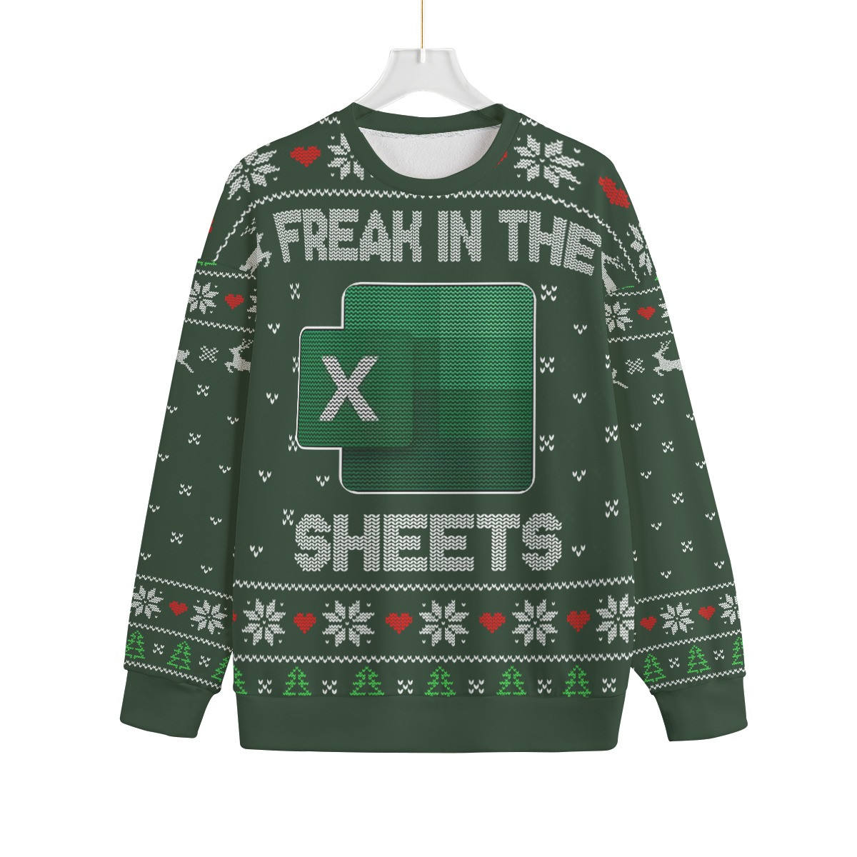 Freak In The Sheets Plus Size Ugly Christmas Sweater Cute Holiday Sweatshirt to Spread Joy