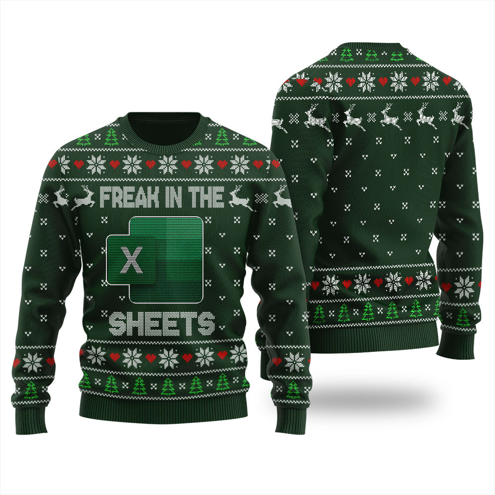 Freak In The Sheets Ugly Christmas Sweater Comfortable Holiday Sweater for Chilly Nights