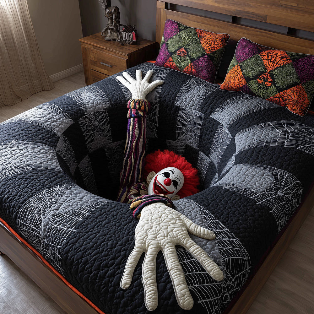 Freak Show Quilted Bedding Set Halloween Blanket Set Unique Present For Family