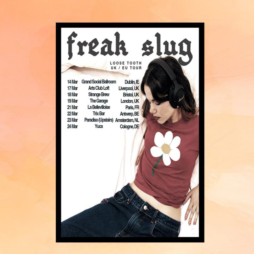 Freak Slug Merch UK Europe Tour 2026 Poster Home Decor Presents For Music Lovers