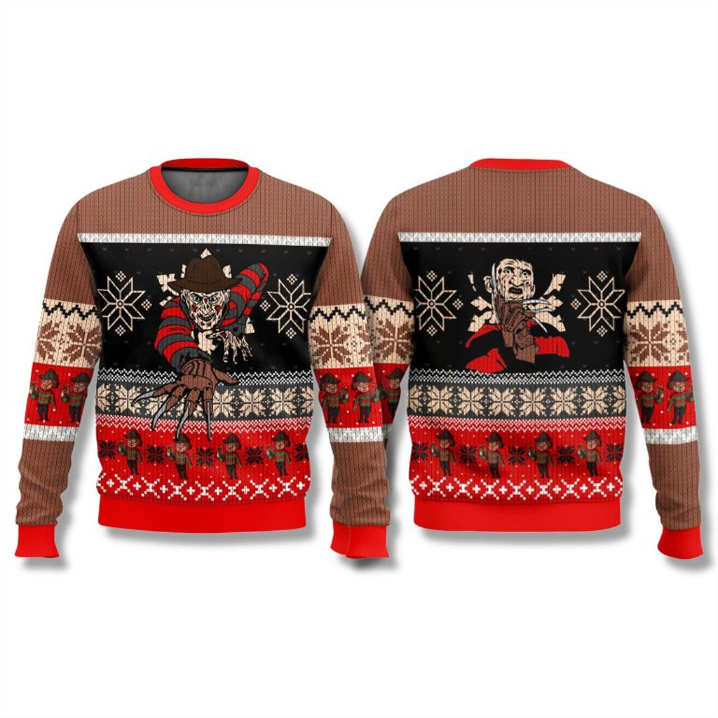 Freddy Krueger Crawling Christmas Ugly Sweater Mens Xmas Clothes Christmas Ideas For Boyfriend
