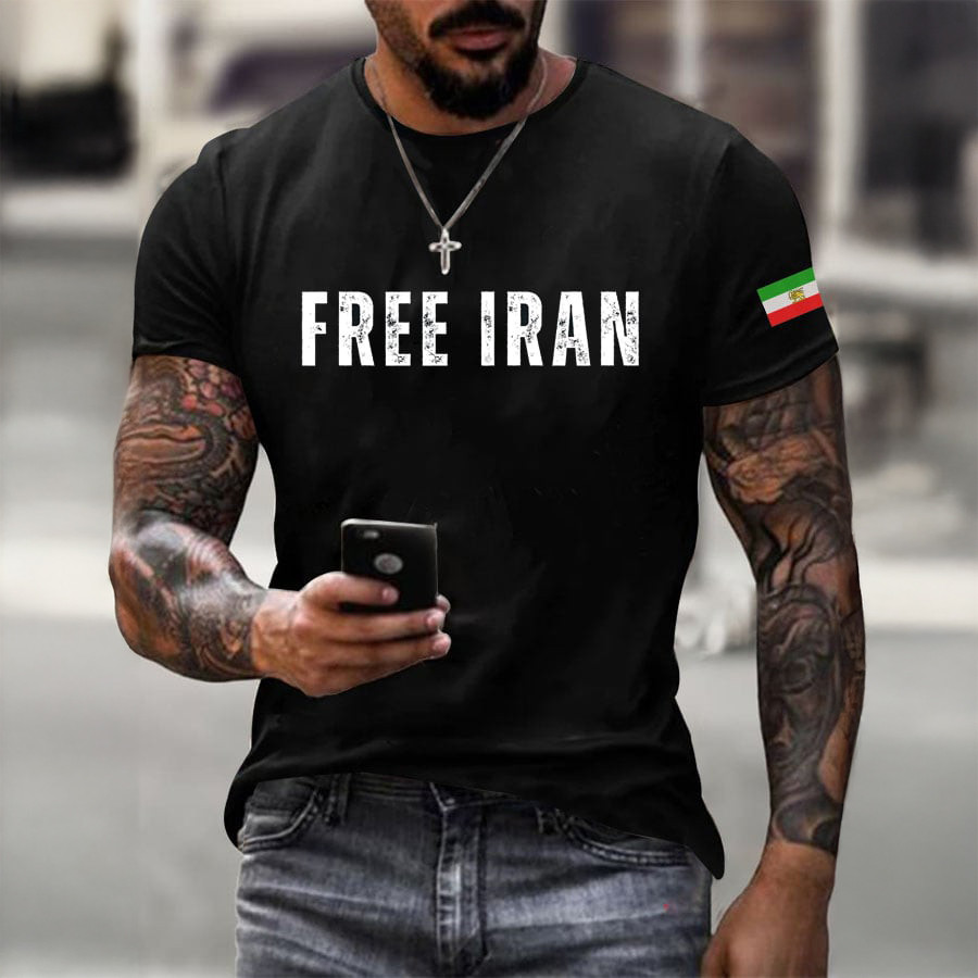 Free Iran T-Shirt Iran Evolution 2026 Merch Present Idea For Political Supporters