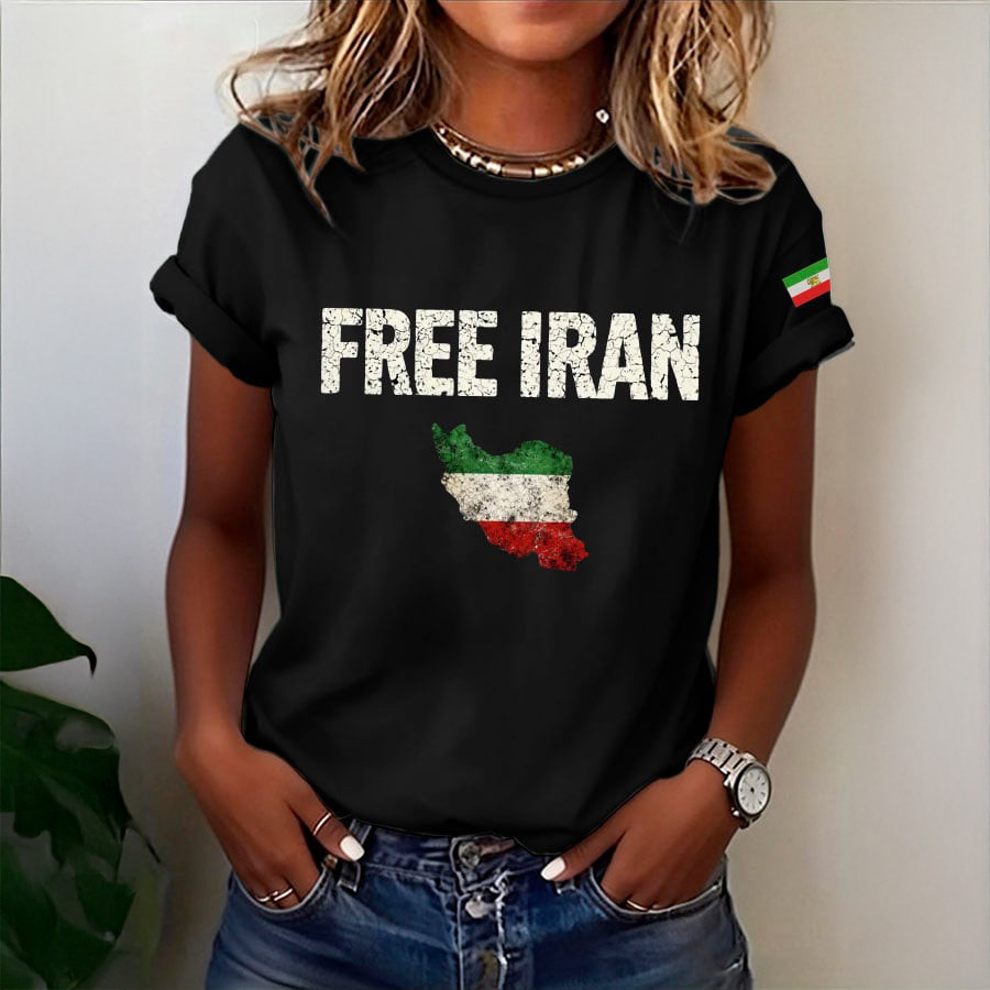 Free Iran T-Shirt Political Themed Make Iran Great Again Shirt Patriotic Gift For Her