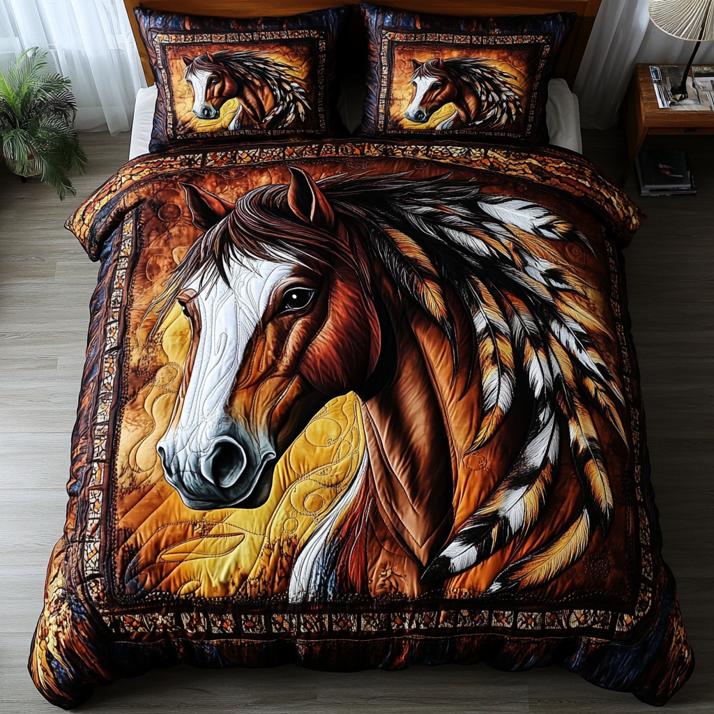 Free Mane Quilted Bedding Set Best Comforter Sets Equestrian Christmas Gifts