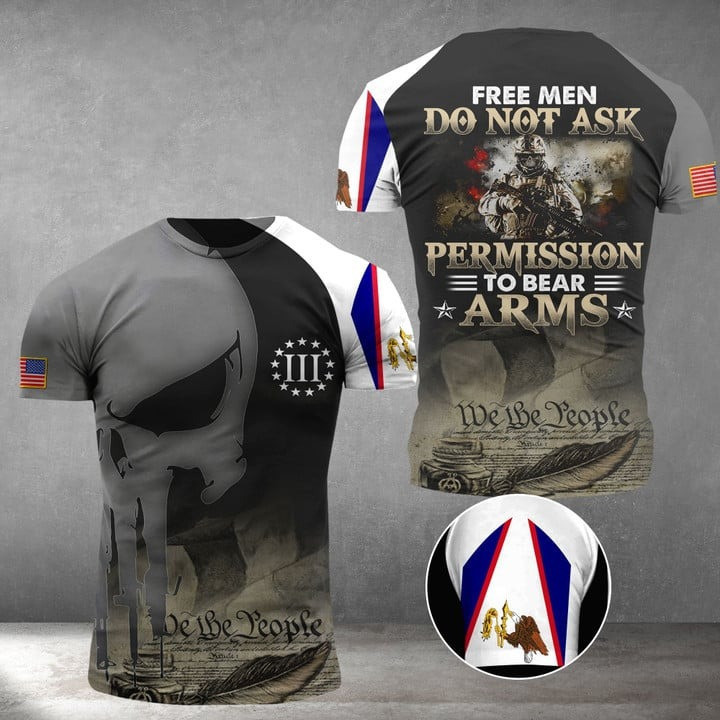 Free Men Do Not Ask Permission Shirt We The People Veterans T-Shirts For Sale Patriots Clothing