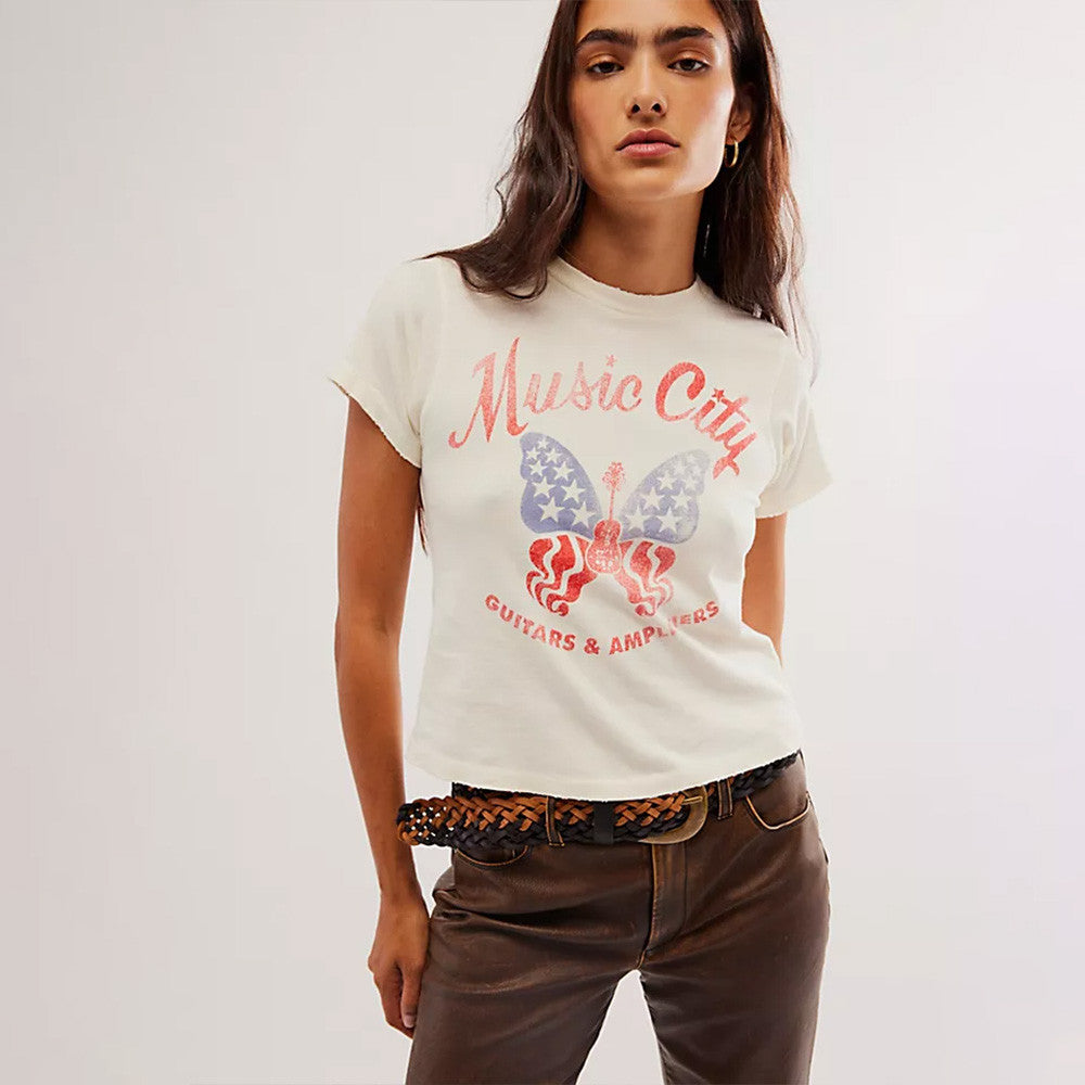 Free People Butterfly Shirt Music City T-Shirt Gifts For Sister Free People Butterfly Shirt Music City T-Shirt Gifts For Sister