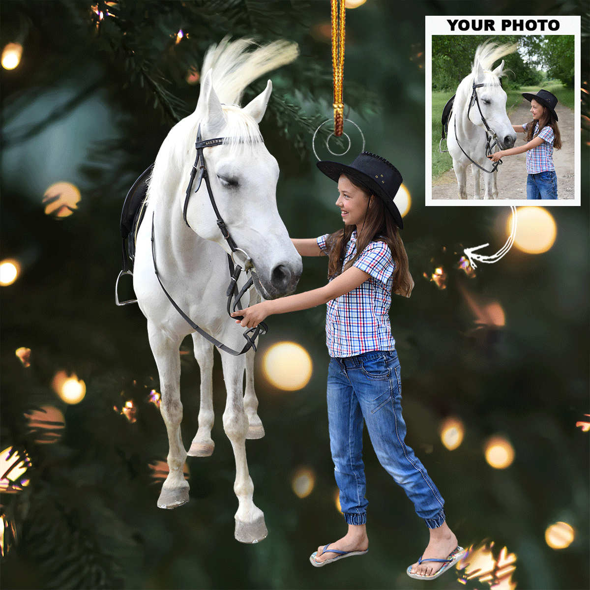 Free Ride Personalized Mica Ornament Christmas Gift For Family Members