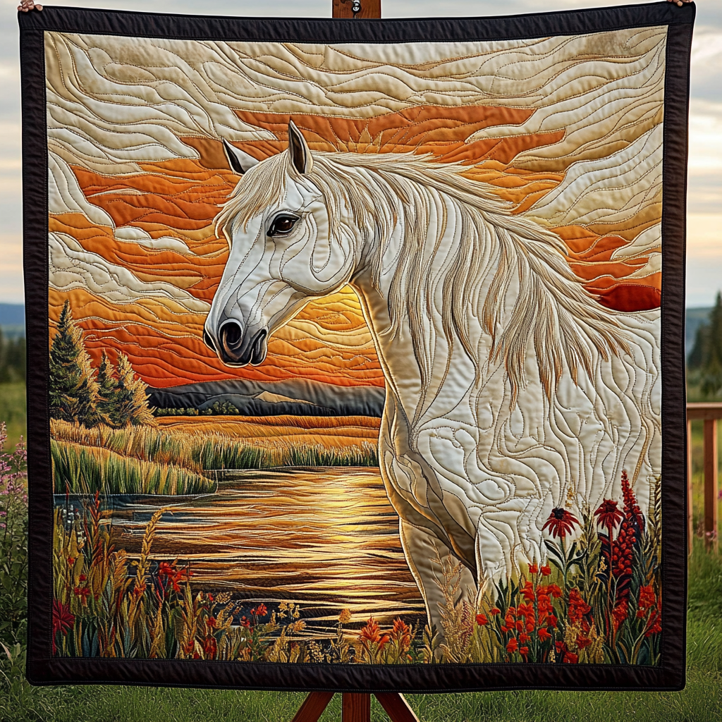 Free Running Freedom Quilted Blanket Great Gifts For Horse Lovers