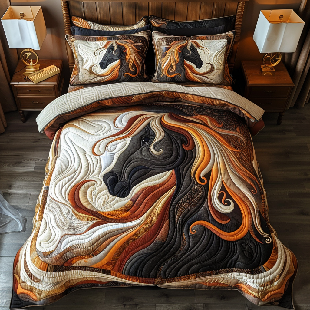 Free Spirit Horse Quilted Blanket Equine Gifts For Horse Lovers