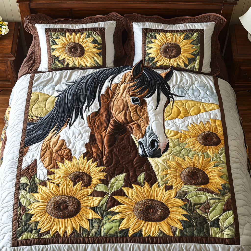 Free Spirit Quilted Bedding Set Bedroom Decorations Best Gifts For Horse People