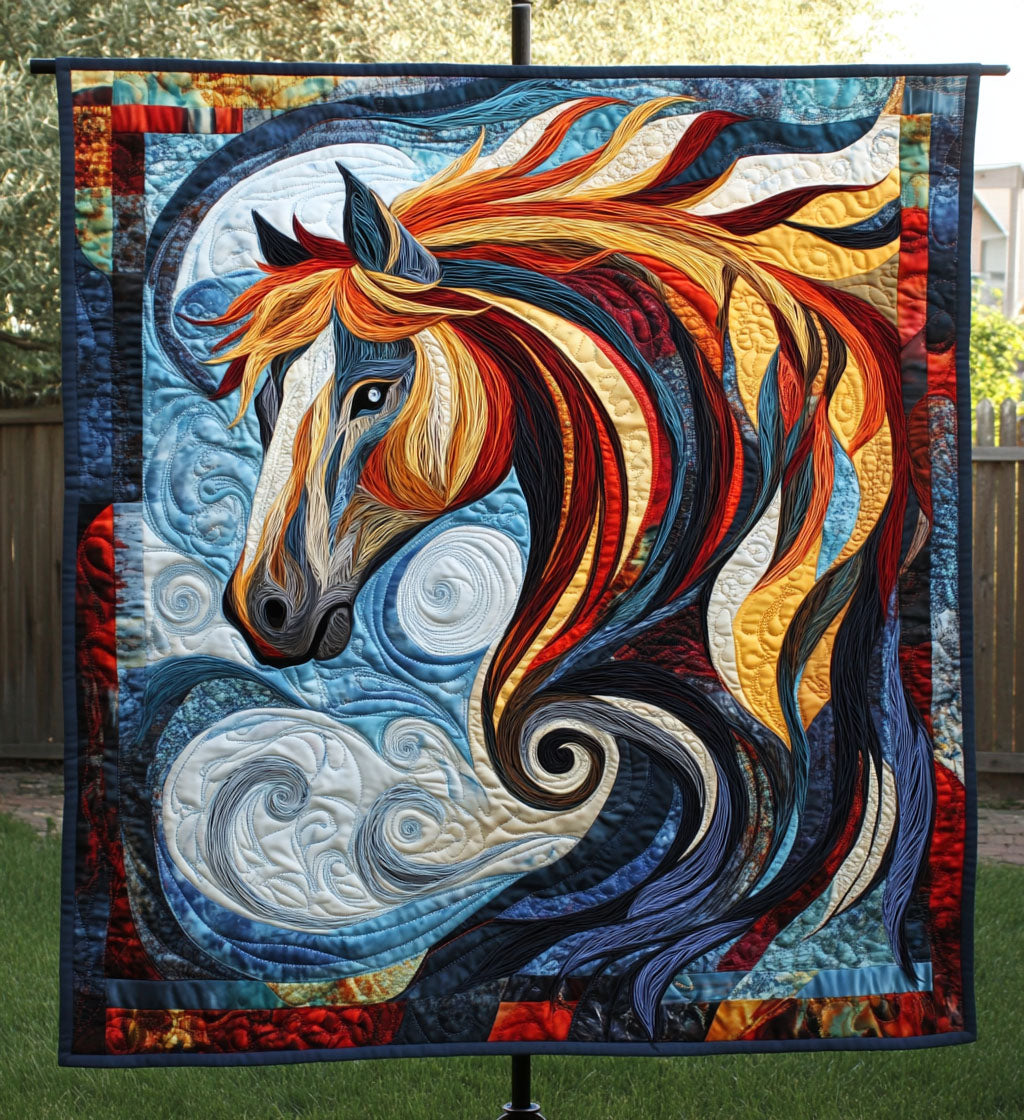 Free Spirit Quilted Blanket Equestrian Birthday Gifts