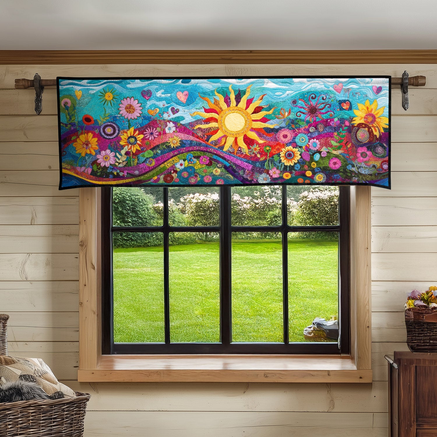 Free Spirit Radiance Quilted Valance Front Entryway Ideas Christmas Gifts For Flower Lovers