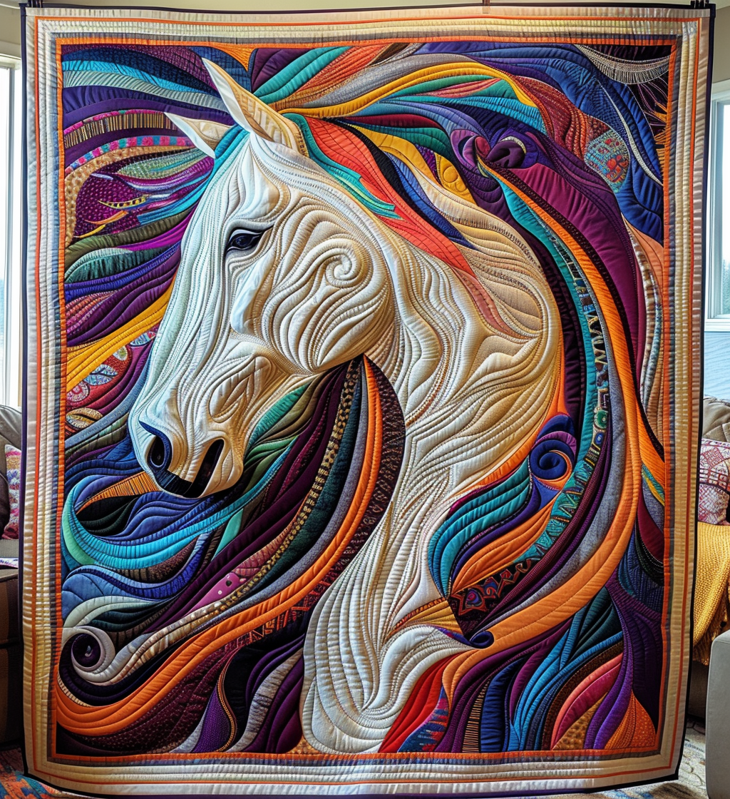 Free Spirit Rider Quilted Blanket Luxury Gifts For Horse Lovers