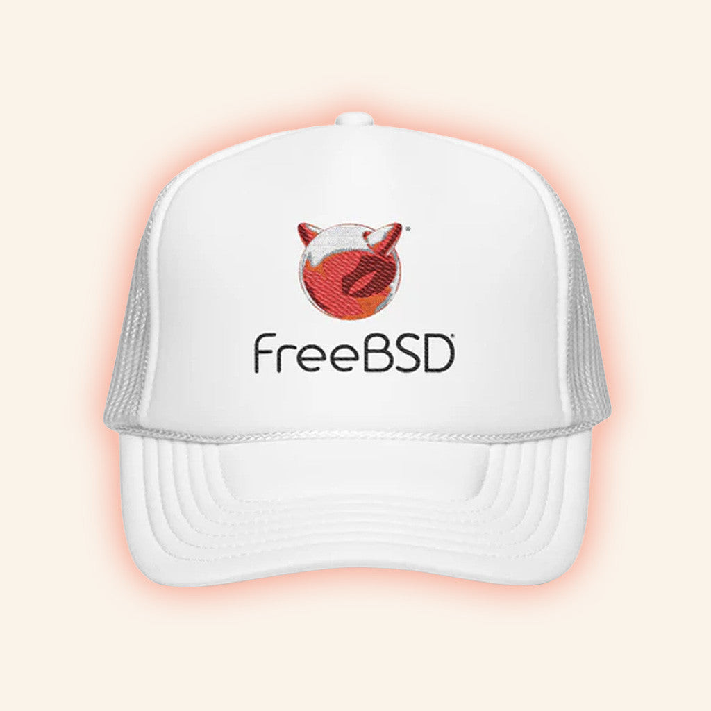 Freebsd Foam Trucker Hat Embroidered Birthday Present For Wife Freebsd Foam Trucker Hat Embroidered Birthday Present For Wife