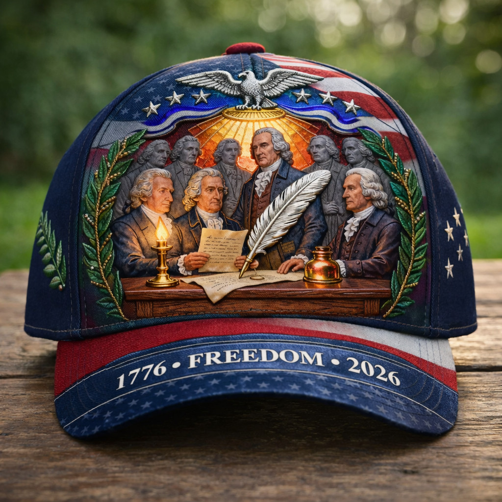 Freedom 1776 2026 Anniversary Hat Independence Day Merchandise Patriotic Men Presents