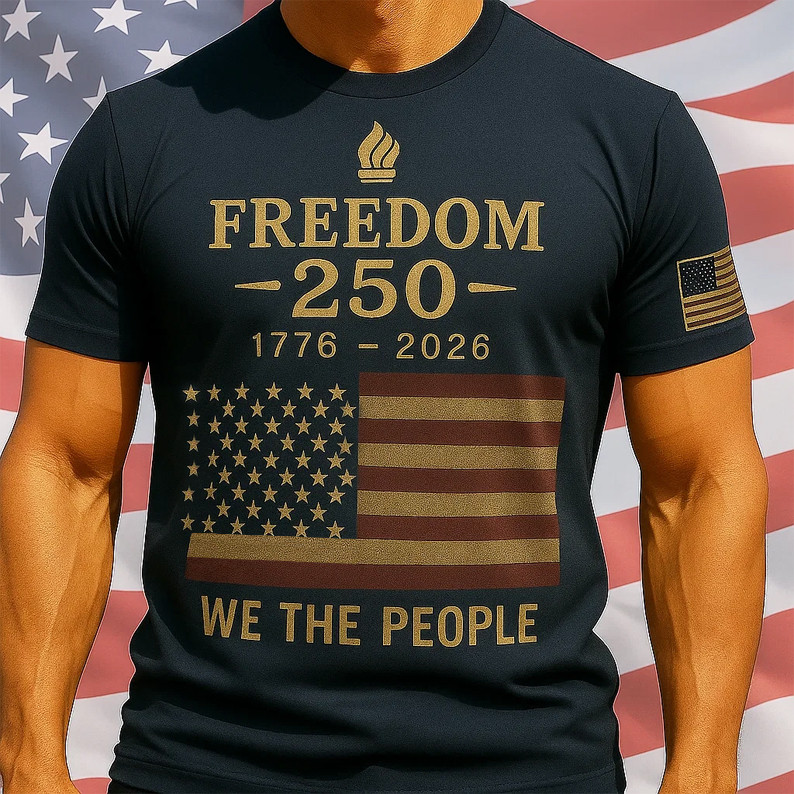 Freedom 250 1776 2026 We The People Shirt Patriotic T-Shirt Gifts For Dad