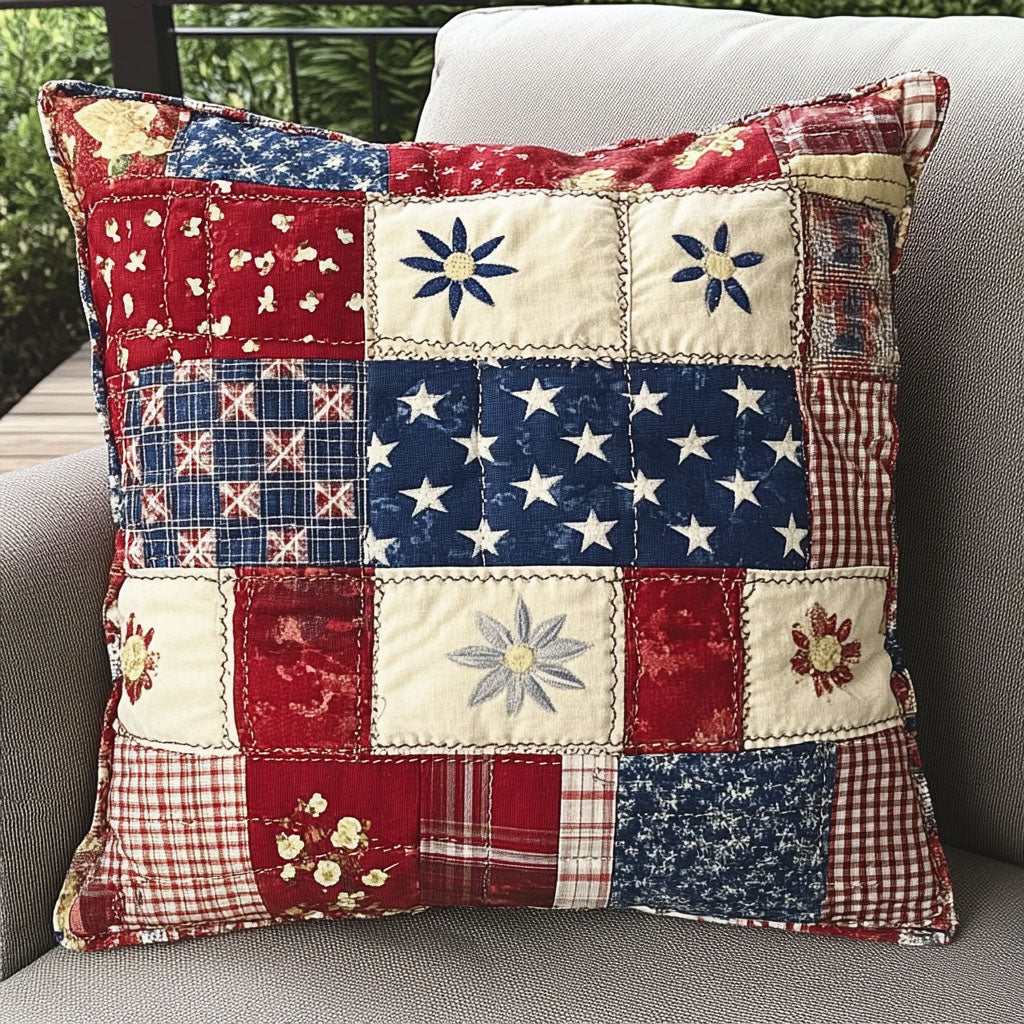 Freedom Blossom Quilted Pillow Case Decorative Pillow Covers Good Gifts For Mom