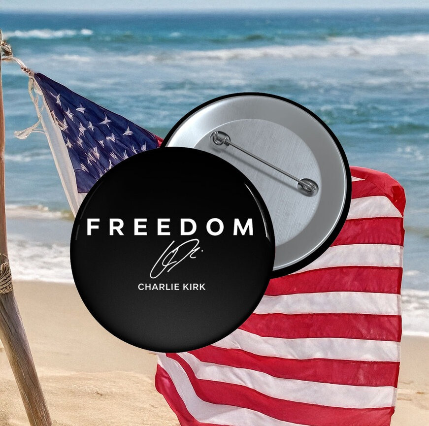 Freedom Buttons Charlie Kirk Buttons Freedom Patriotic Merchandise Gift For Patriots