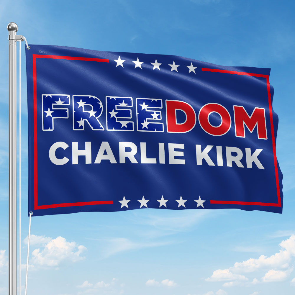 Freedom Charlie Kirk Flag Rest In Peace Commemorative Charlie Kirk Decorations