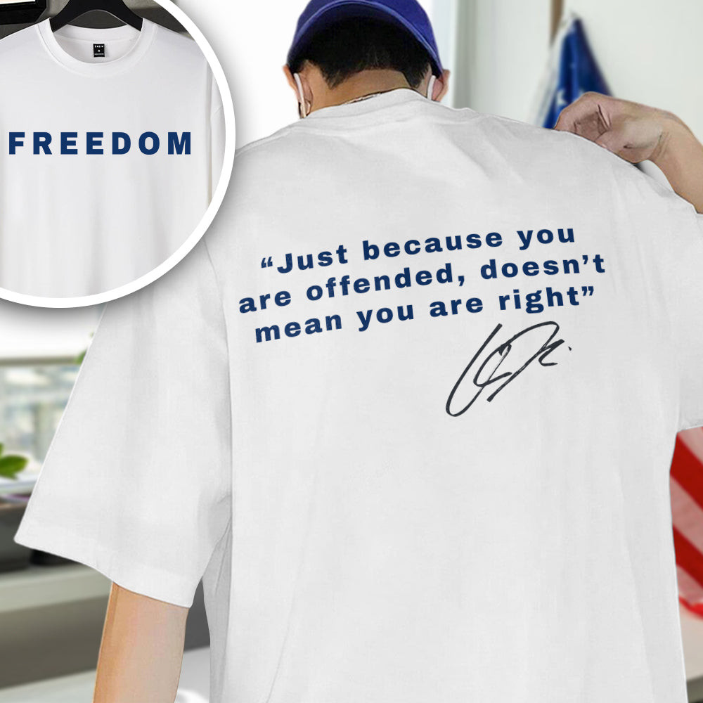 FreeDom Charlie Kirk Front And Back Bright Shirt Gift for Charlie Kirk Supporters