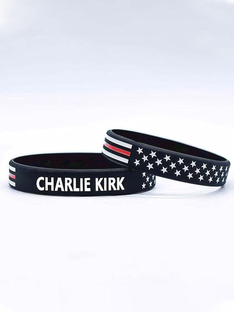 Freedom Charlie Kirk Memorial Silicone Bracelet In Loving Memory Of Charlie Kirk Merch