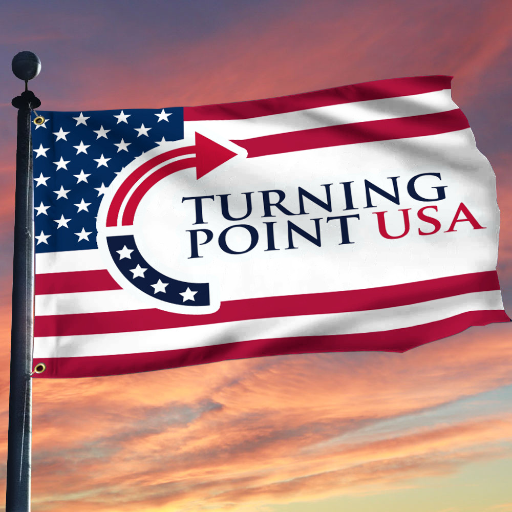 Freedom Charlie Kirk Merch Flag Turning Point USA Best Charlie Kirk Proud Displaying