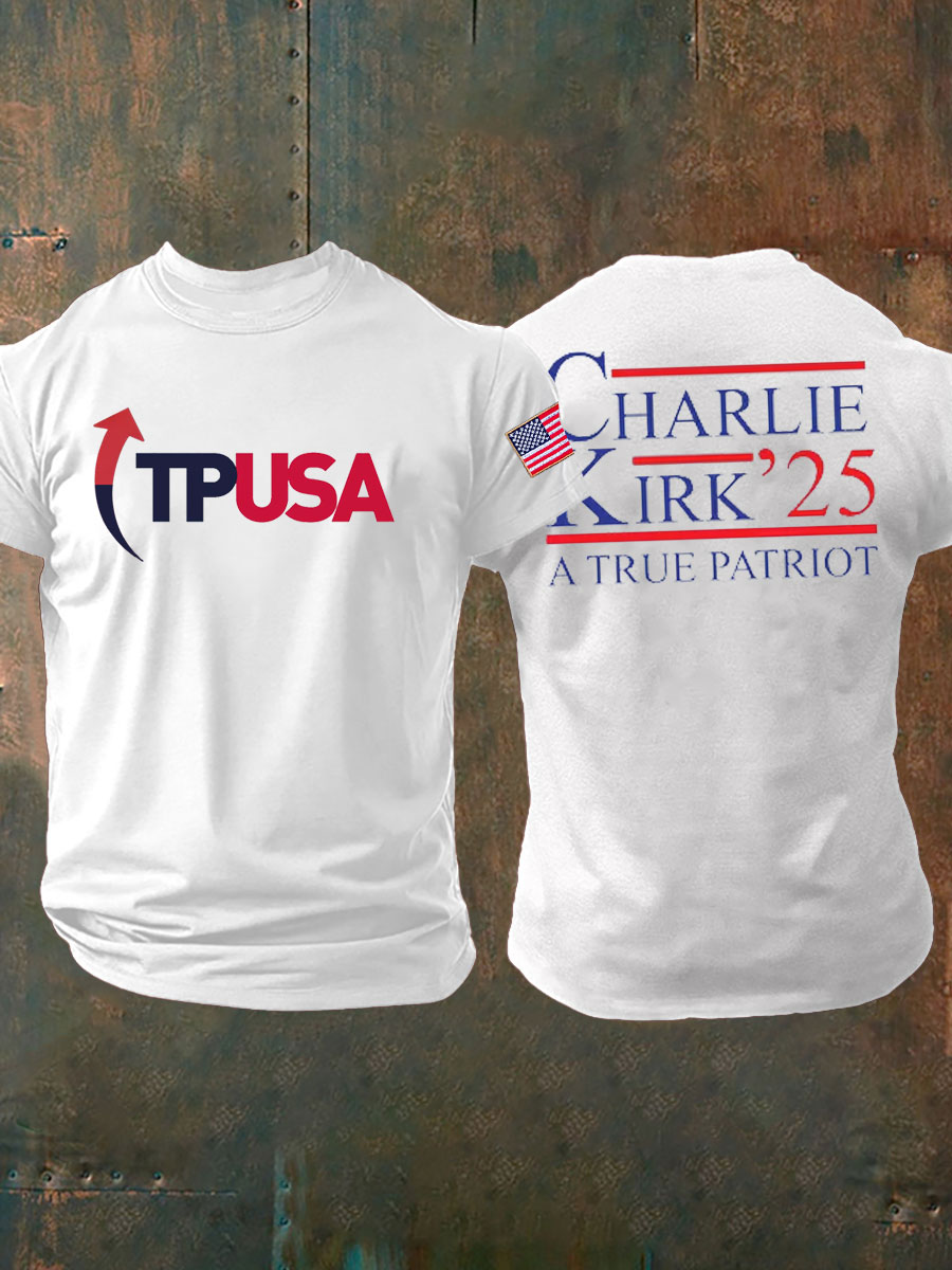 Freedom Charlie Kirk Short Sleeve Shirt TPUSA A True Patriot Charlie Kirk 25 Charlie Clothing