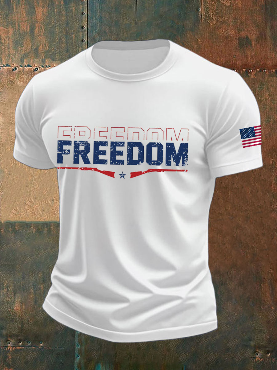 Freedom Charlie Kirk Short Sleeve T-Shirt Freedom Charlie Kirk 47 Memorial Charlie Kirk Shirt