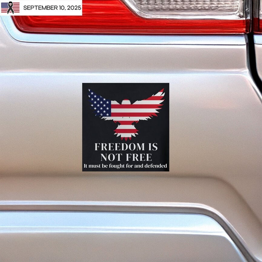 Freedom Charlie Kirk Stickers Freedom Is Not Free Decal Charlie Kirk Merchandise