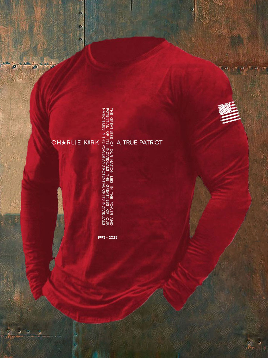 Freedom Charlie Kirk Sweatshirt A True Patriot CK 47 U.S Flag Unique Charlie Apparel