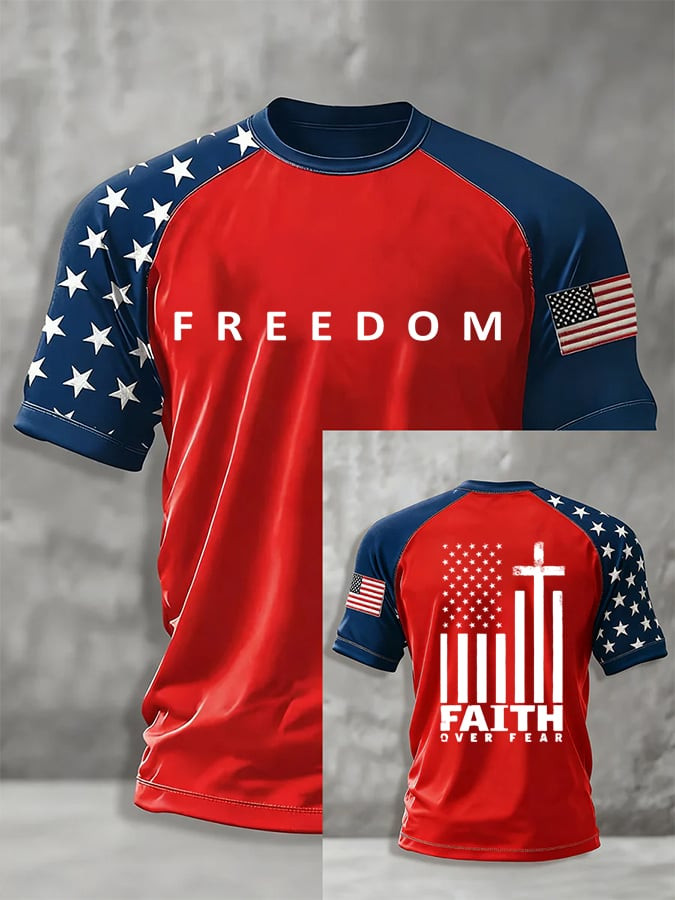 Freedom Charlie Kirk T-Shirt Faith Over Fear Clothing Best Proud Charlie Kirk Gift Ideas