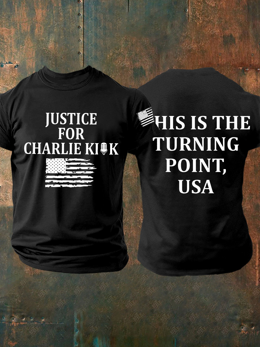 Freedom Charlie Kirk T-Shirt Justice For Charlie TPUSA Charlie Kirk 47 Supporters Clothing