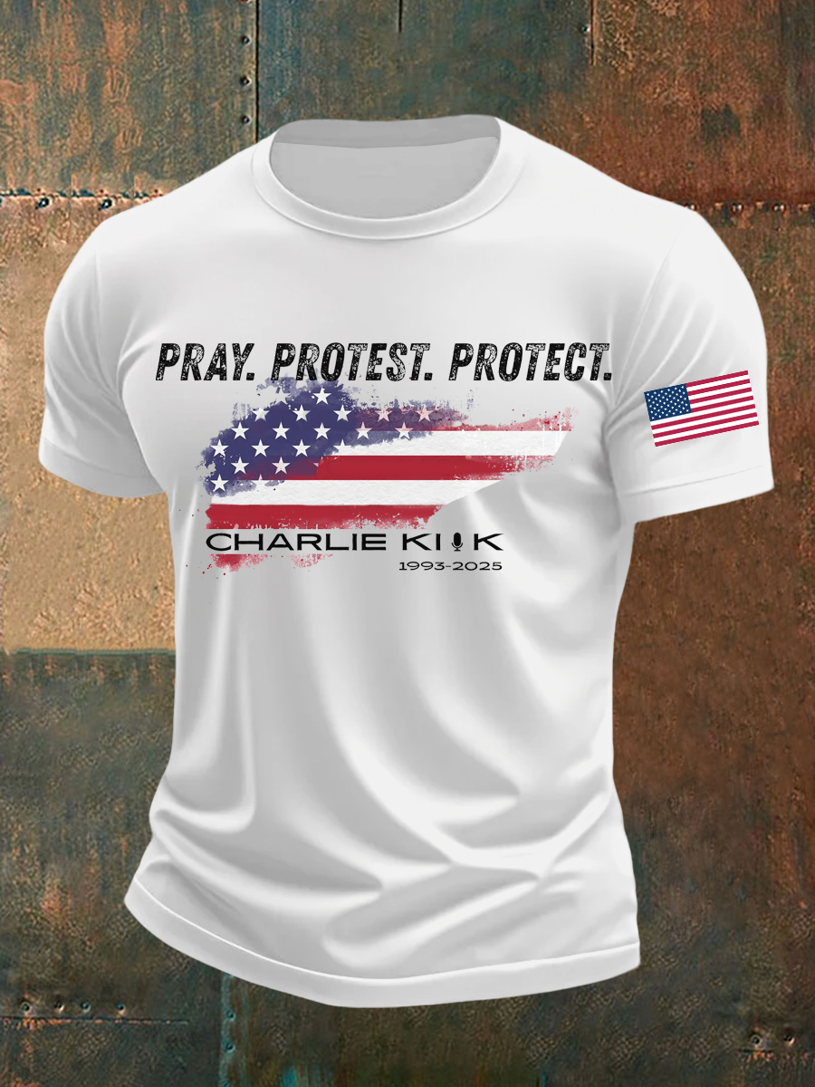 Freedom Charlie Kirk T-Shirt Pray Protest Protect 2025 Charlie Kirk 47 Proud CK Apparel
