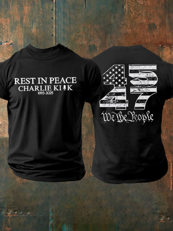 Freedom Charlie Kirk T-Shirt Rest In Peace Charlie Kirk 45 47 Proud CK Apparel